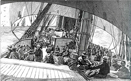 Miners on a Ship